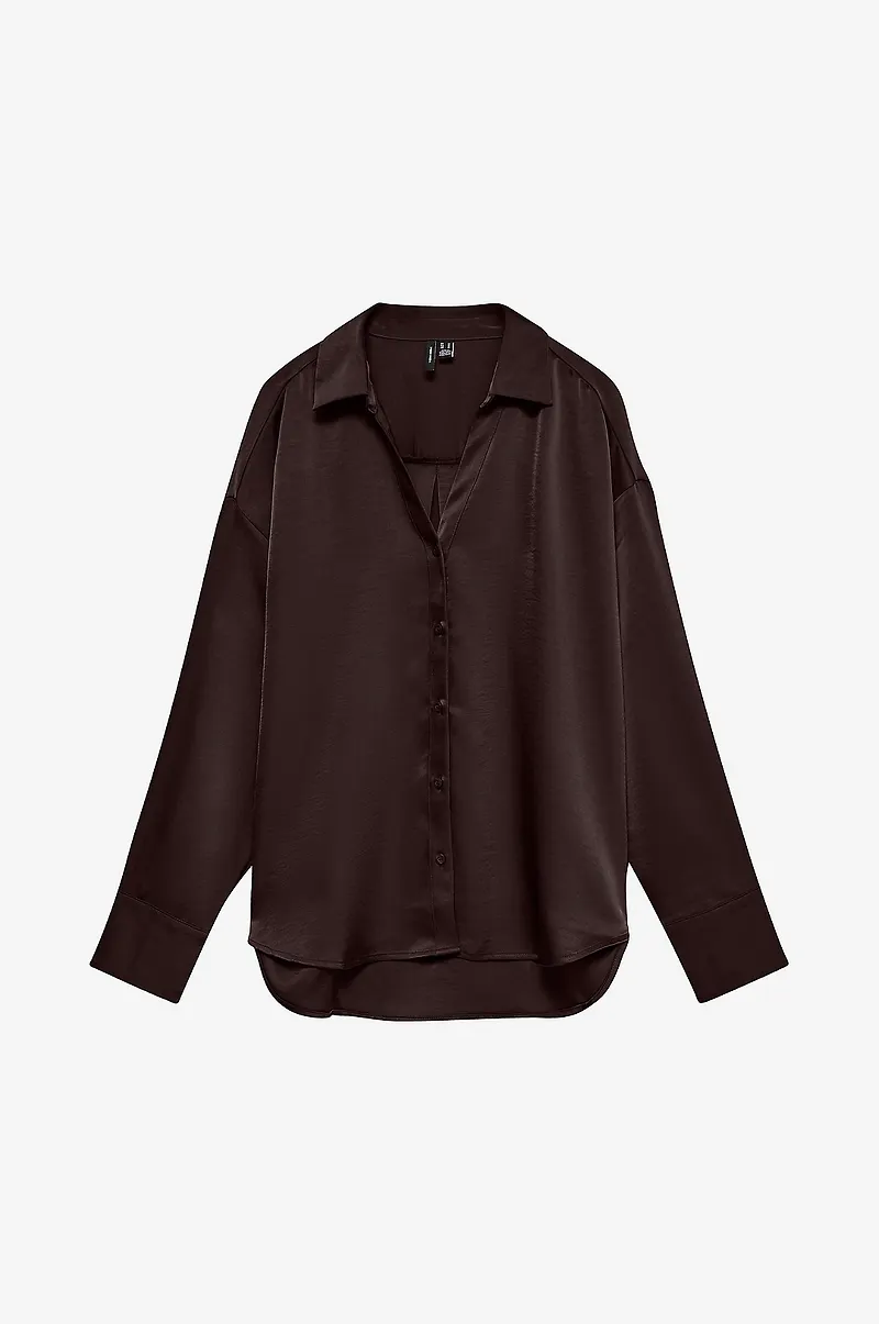 Vero Moda - Skjorta Vmmiro Ls Shirt Wvn - Brun