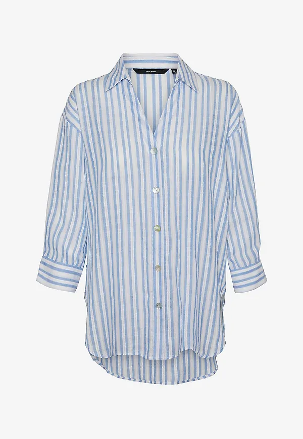 Vero Moda - Skjorta Vmollie 34 Shirt Wvn - Blå