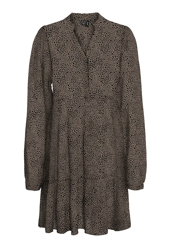 VERO MODA Skjortklänning 'Caitlynn' taupe / svart