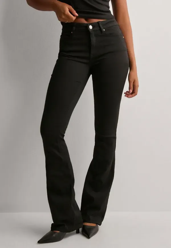 Vero Moda - Svart - Vmflash Mr Flared Jeans LI140 Ga No
