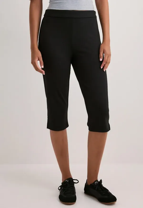 Vero Moda - Svart - Vmlola Mw Capri Pant Exp