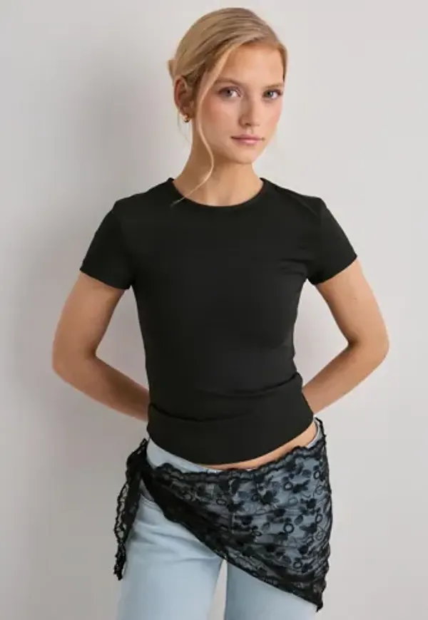 Vero Moda - Svart - Vmsilja Lace Triangle Scarf