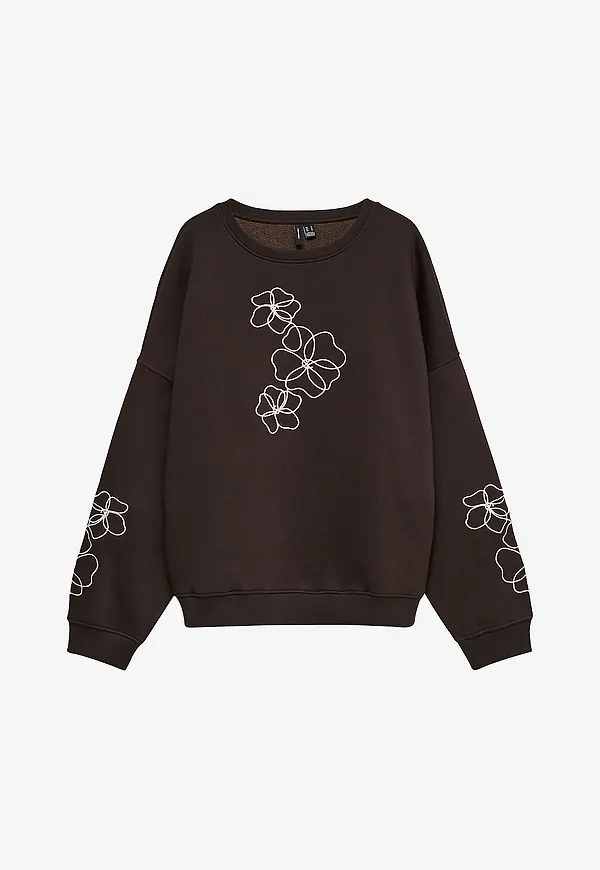 Vero Moda - Sweatshirt Vmbriana Ivalo Ls Sweat Top Jrs - Brun
