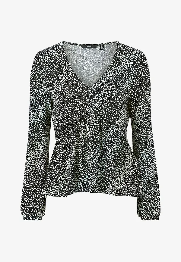 Vero Moda - Topp vmBibi LS Top - Grön