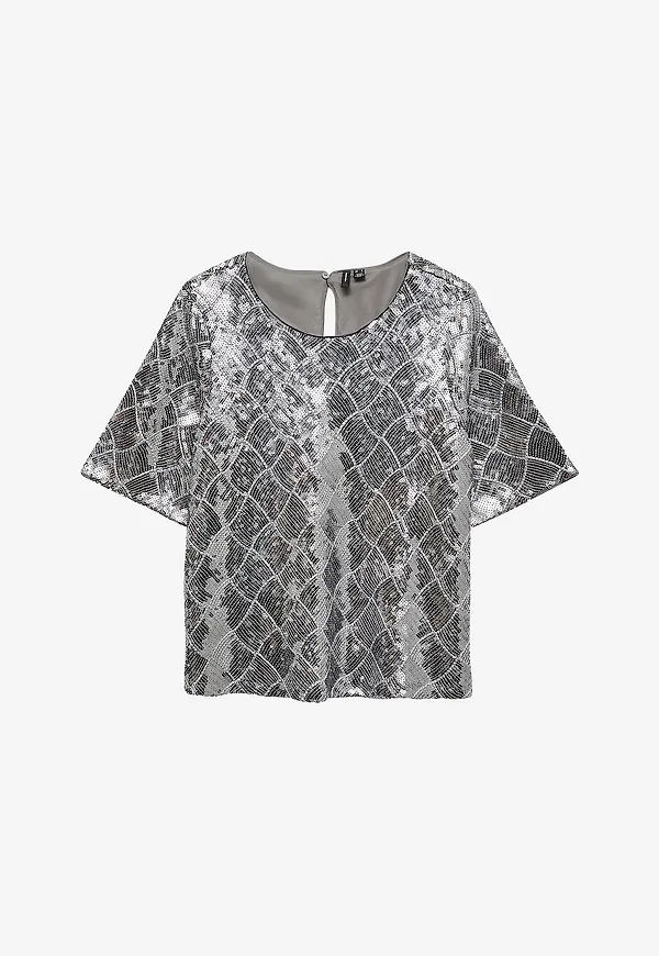 Vero Moda - Topp vmMilka 2/4 - Grå