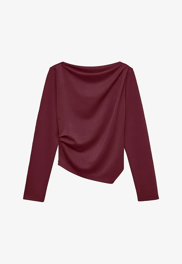 Vero Moda - Topp vmMille LS Boatneck Short Top Jrs N - Röd