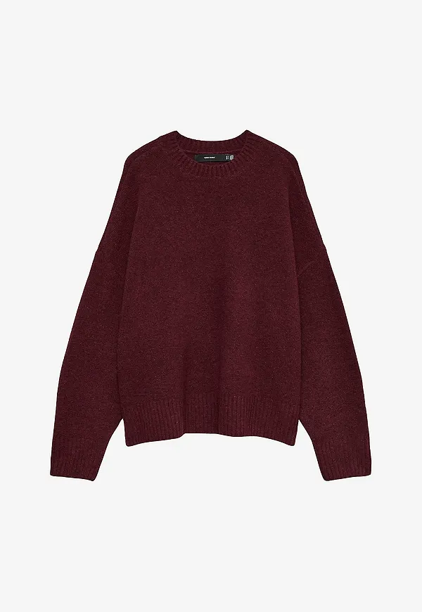 Vero Moda - Tröja vmBoom LS O-neck Pullover - Röd