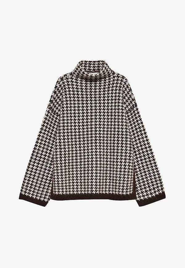 Vero Moda - Tröja Vmcomo Ls Funnelneck Pullover Prm - Brun