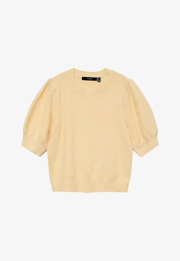 Vero Moda - Tröja vmDoffy 2/4 O-neck Pullover - Gul