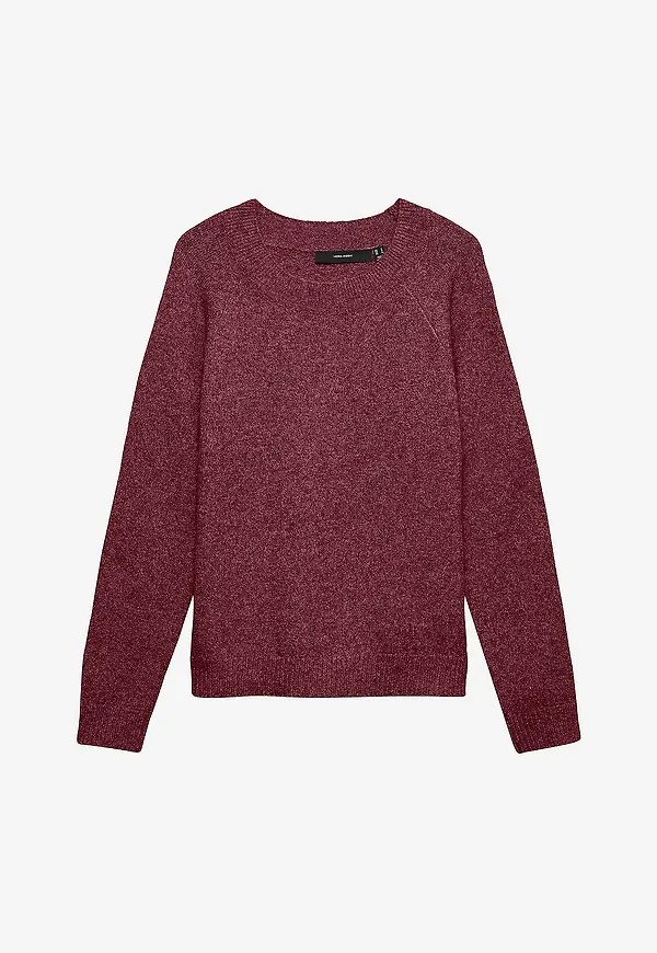 Vero Moda - Tröja vmDoffy LS O-Neck Blouse - Röd