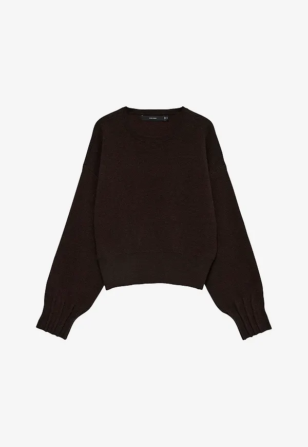 Vero Moda - Tröja Vmkacy Ls O-Neck Pullover - Brun