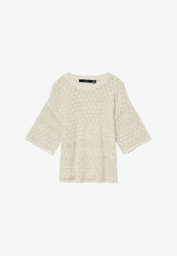 Vero Moda - Tröja vmManila 2/4 O-neck - Beige
