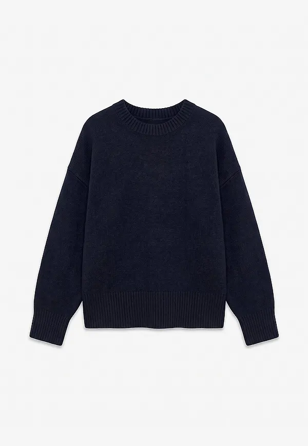 Vero Moda - Tröja Vmsif Ls O-Neck Pullover - Blå