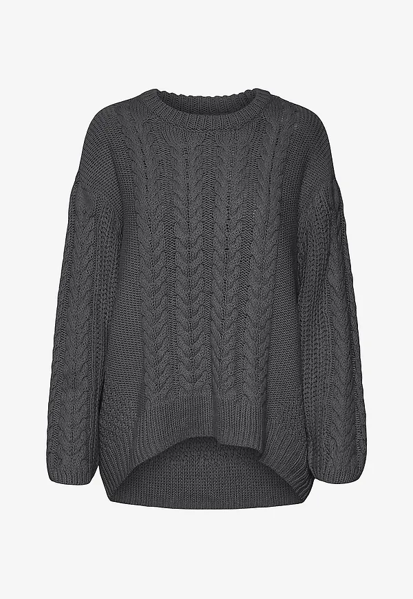 Vero Moda - Tröja vmSveacable LS O-neck Pullover GA B - Svart