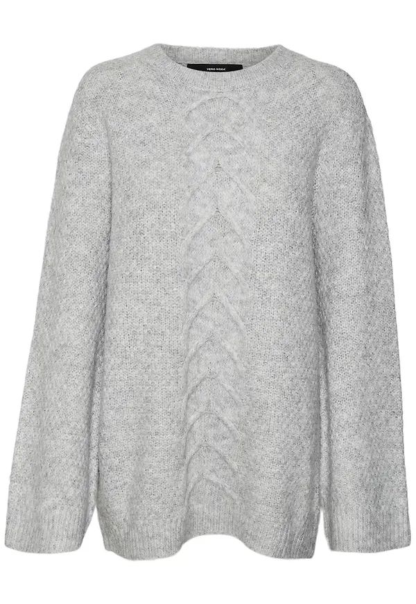 VERO MODA Tröja gråmelerad