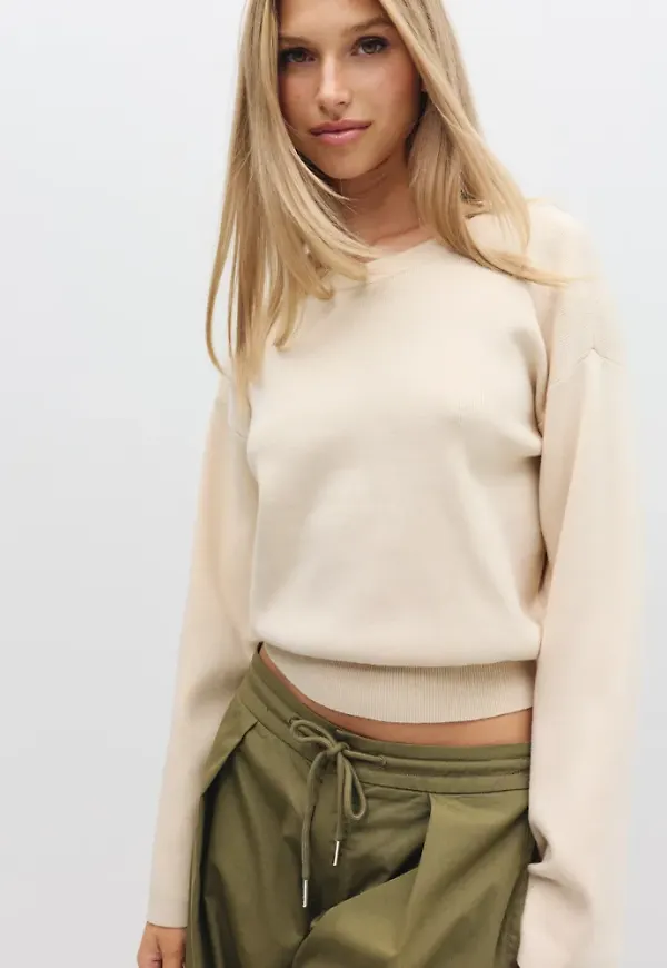 Vero Moda - Vit - Awhanna Ls Crew Neck Knit Pullover