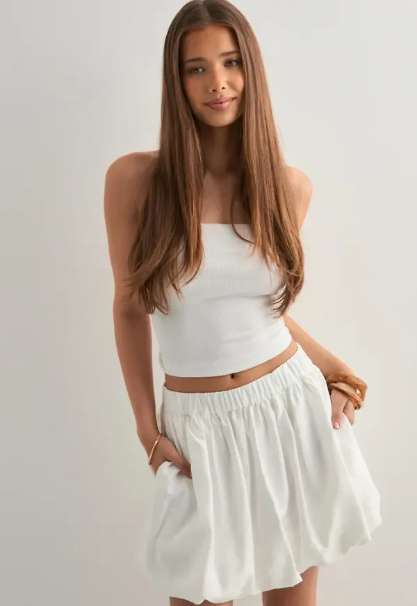 Vero Moda - Vit - Vmlori Mini Ballon Skirt Wvn Exp