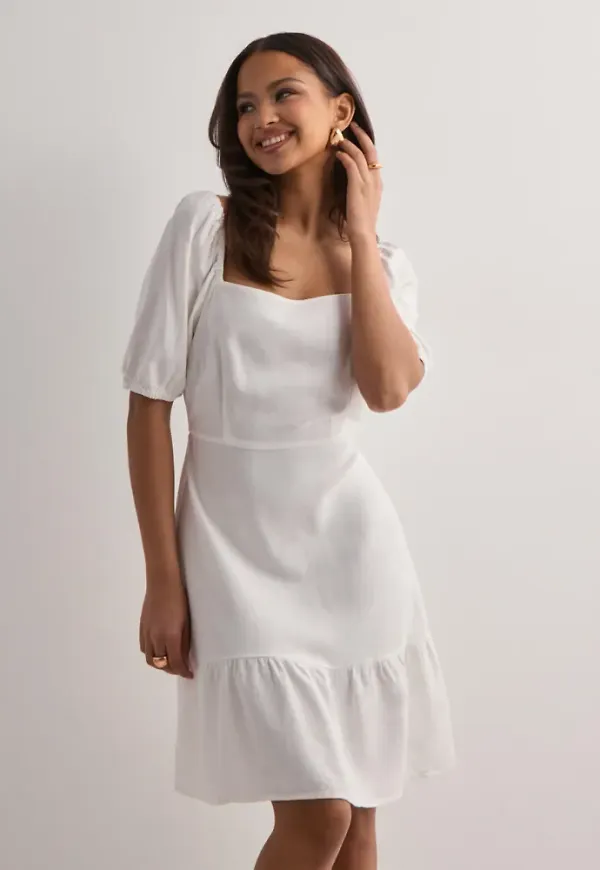 Vero Moda - Vit - Vmmymilo S/S Short Dress Wvn Ga