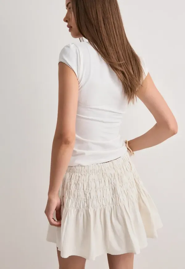 Vero Moda - Vit - Vmsofia Mw Mini Skirt Wvn Exp