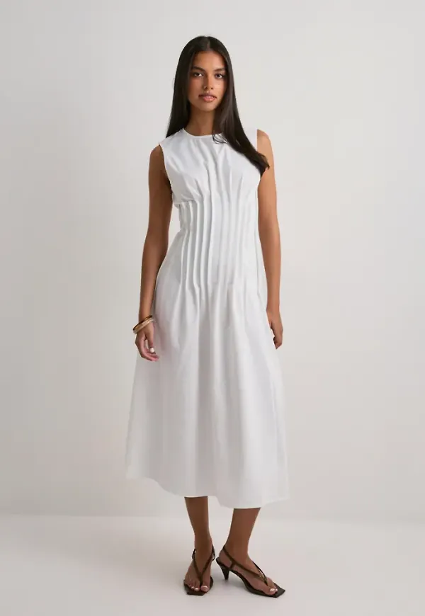 Vero Moda - Vit - Vmtabia Sl 7/8 Pleated Dress – Nelly