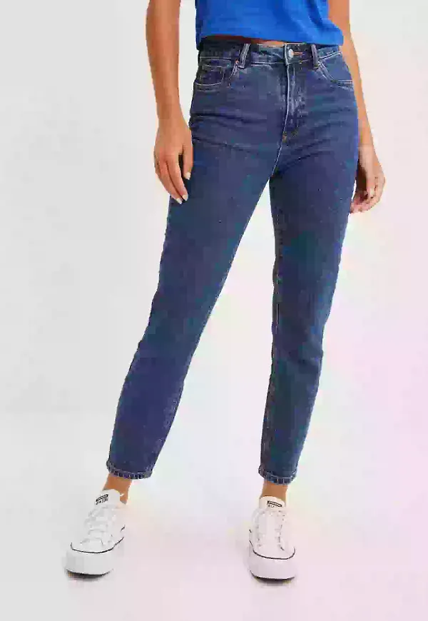 Vero Moda Vmbrenda Hr Straight Ank GU3135 Ga High waisted jeans Dark Blue Denim