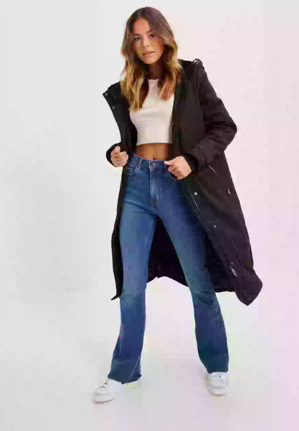 Vero Moda Vmcleanmila Long Coat Höstjackor & Vårjackor Black