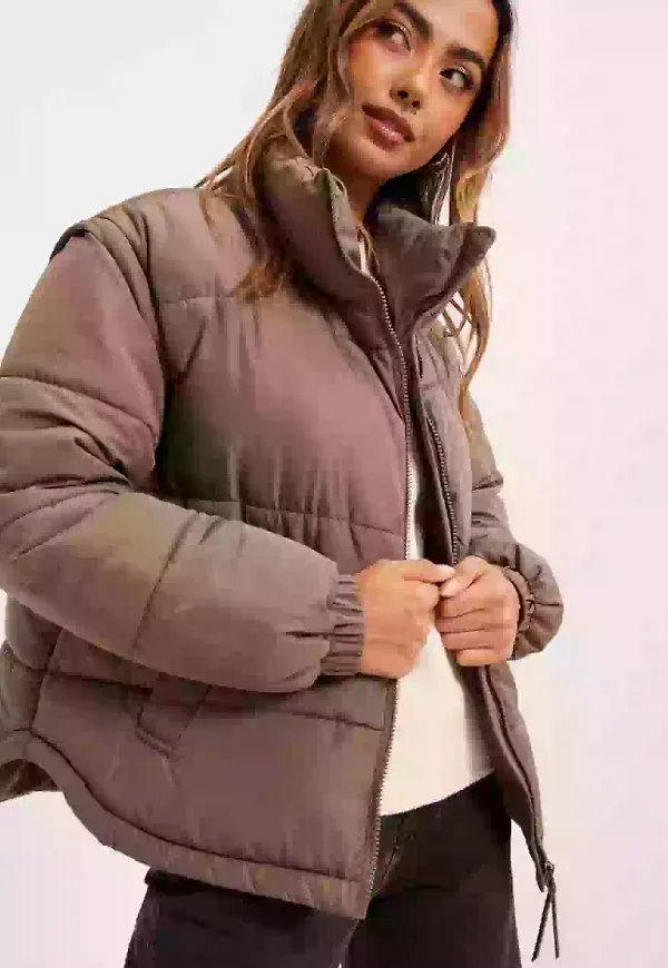 Vero Moda Vmmiley Short Jacket Ga Puffer jackets Chocolate Chip