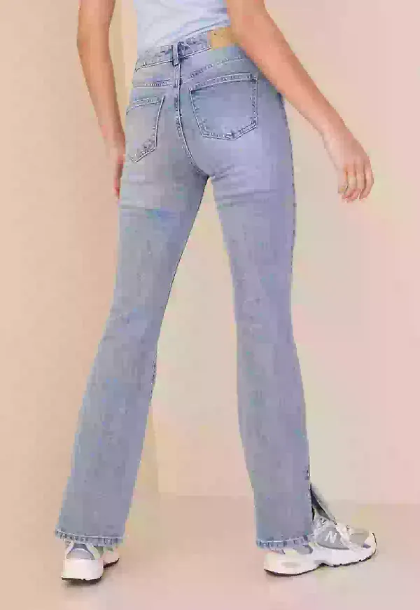 Vero Moda Vmselma Hr s Flare Slit Jn GU398 Ga Jeans med slits Light Blue Denim