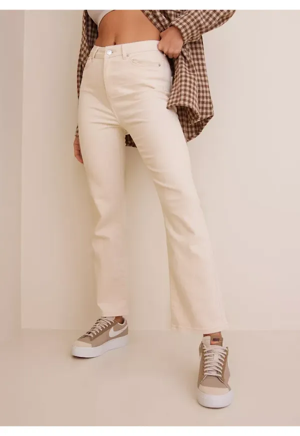 Vero Moda Vmstella Hr Kick Flare Jeans Birch Straight jeans Birch Cut Off Hem