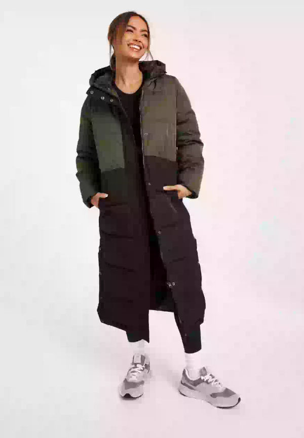 Vero Moda Vmstellaplacket Coat Puffer jackets Ivy Green With Black