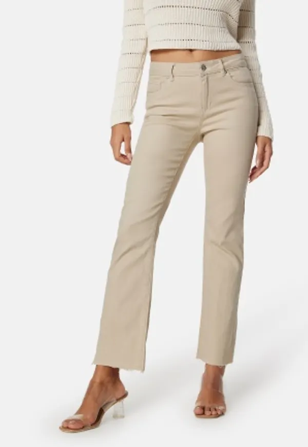VERO MODA Vmwild Sheila Mid Rise Kick Flare Pumice Stone M/32