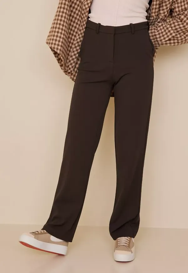 Vero Moda Vmzamira Mr Slim Straight Pant Ga N Byxor Coffee Bean
