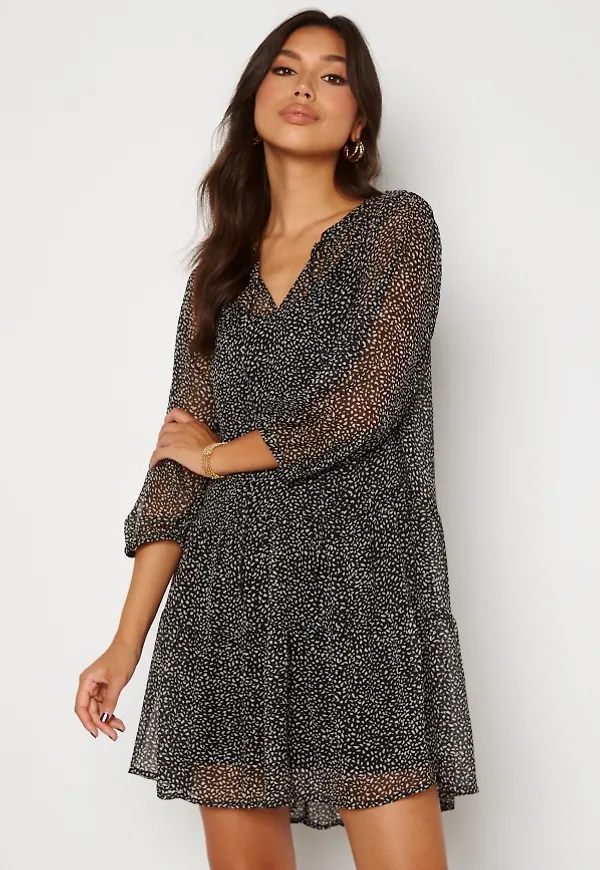 VERO MODA Wonda 3/4 Tunic Black AOP Beana M