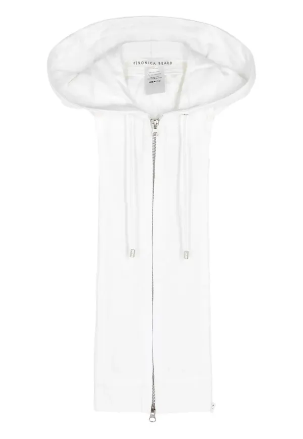Veronica Beard hoodie med dragkedja - Vit