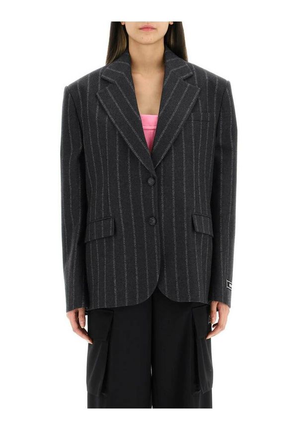 Versace - Blazer - Grå - Dam - Storlek: S,Xs