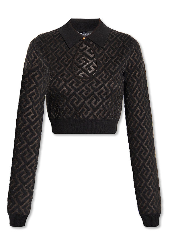 Versace - Långärmade toppar - Svart - Dam - Storlek: S,Xs,2Xs