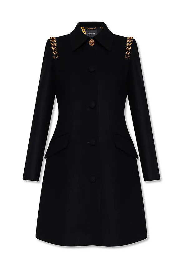Versace - Ullkappor - Svart - Dam - Storlek: 2Xs,S
