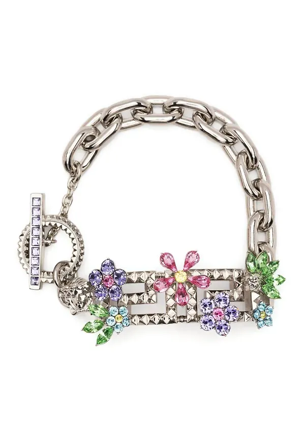 Versace armband med strass - Silverfärgad