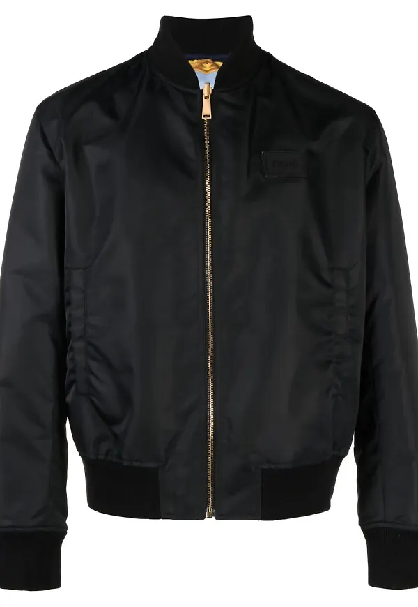 Versace Barocco 660 vändbar bomberjacka - Svart