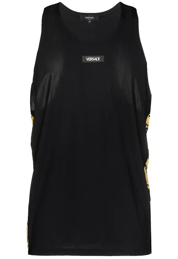Versace Barocco väst med panel - Svart