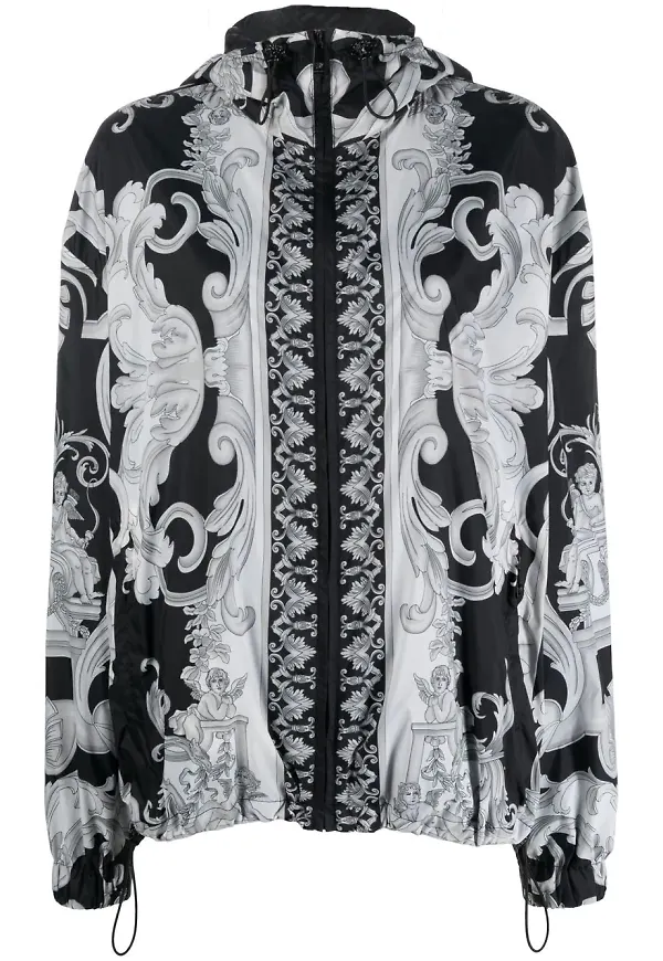 Versace barockmönstrad jacka - Svart
