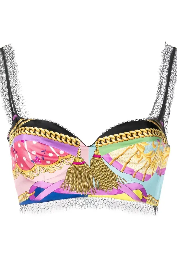 Versace Baroque croptop - Svart