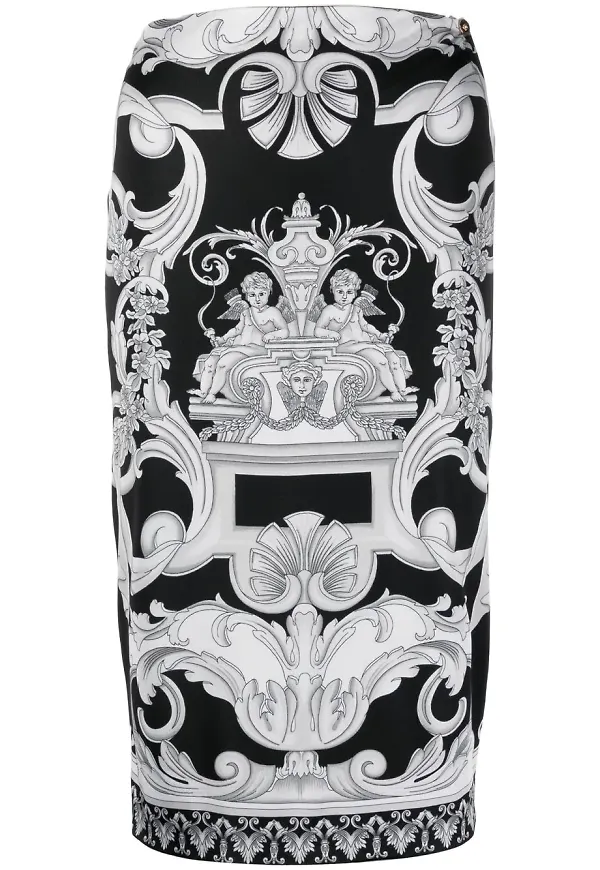 Versace Baroque midikjol - Svart