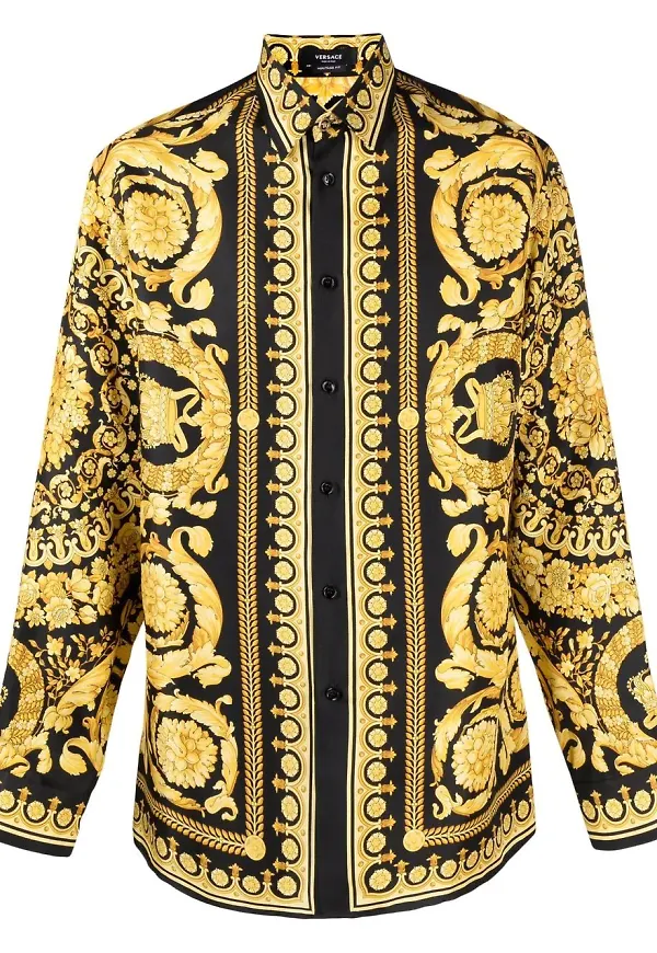 Versace Baroque sidenskjorta - Svart
