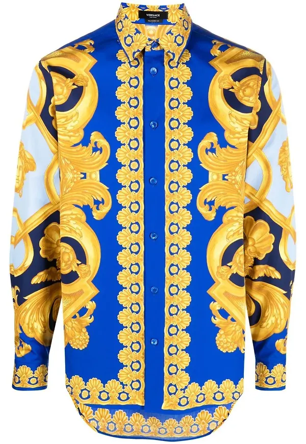 Versace Baroque skjorta - Blå