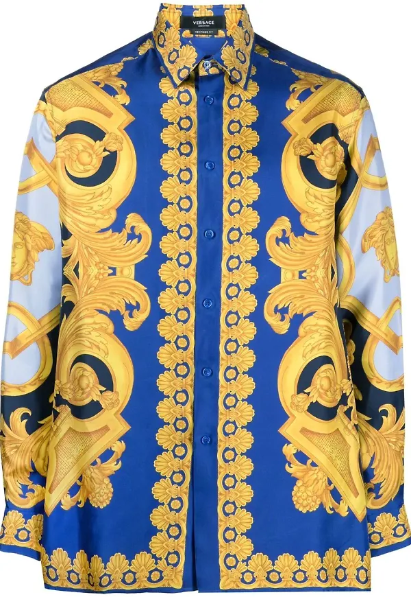Versace Baroque skjorta - Blå