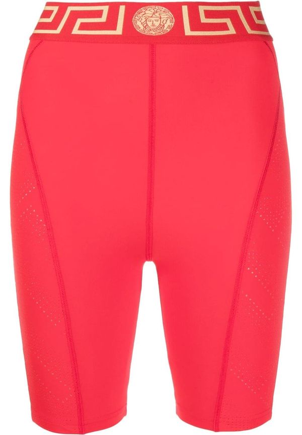 Versace bikershorts med Greca-tryck - Röd
