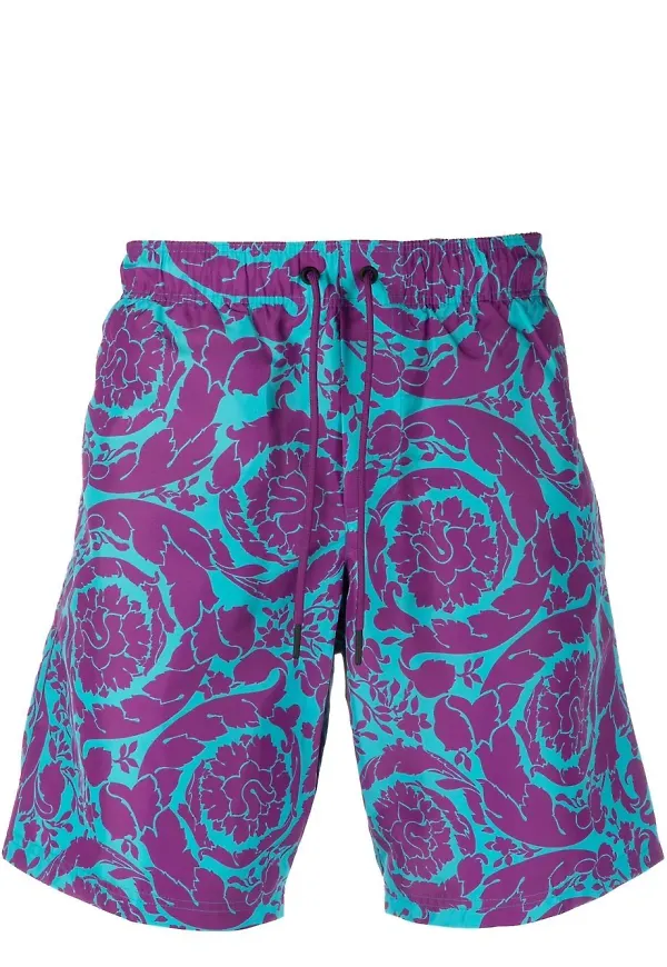 Versace blommiga badbyxor - Lila