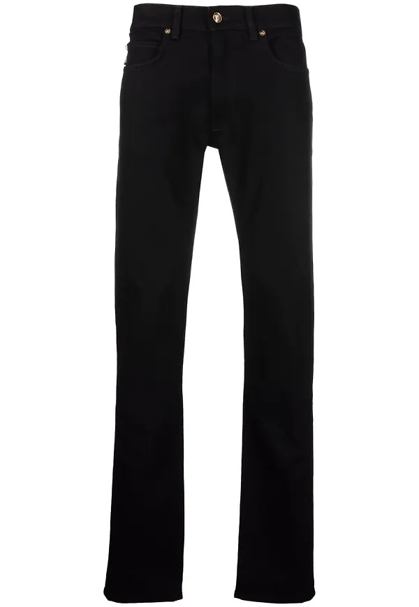 Versace bootcut-jeans med Medusa-plakett - Svart