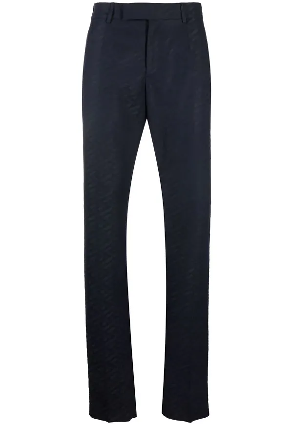 Versace byxor med monogram - Blå